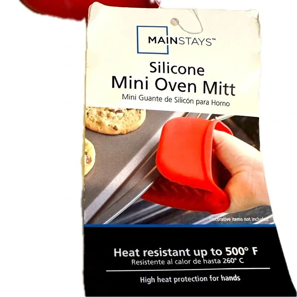 MAINSTAYS MINI SILICONE OVEN MITT POT HOLDER HOT PAD HEAT PROTECTION SHARK BITE